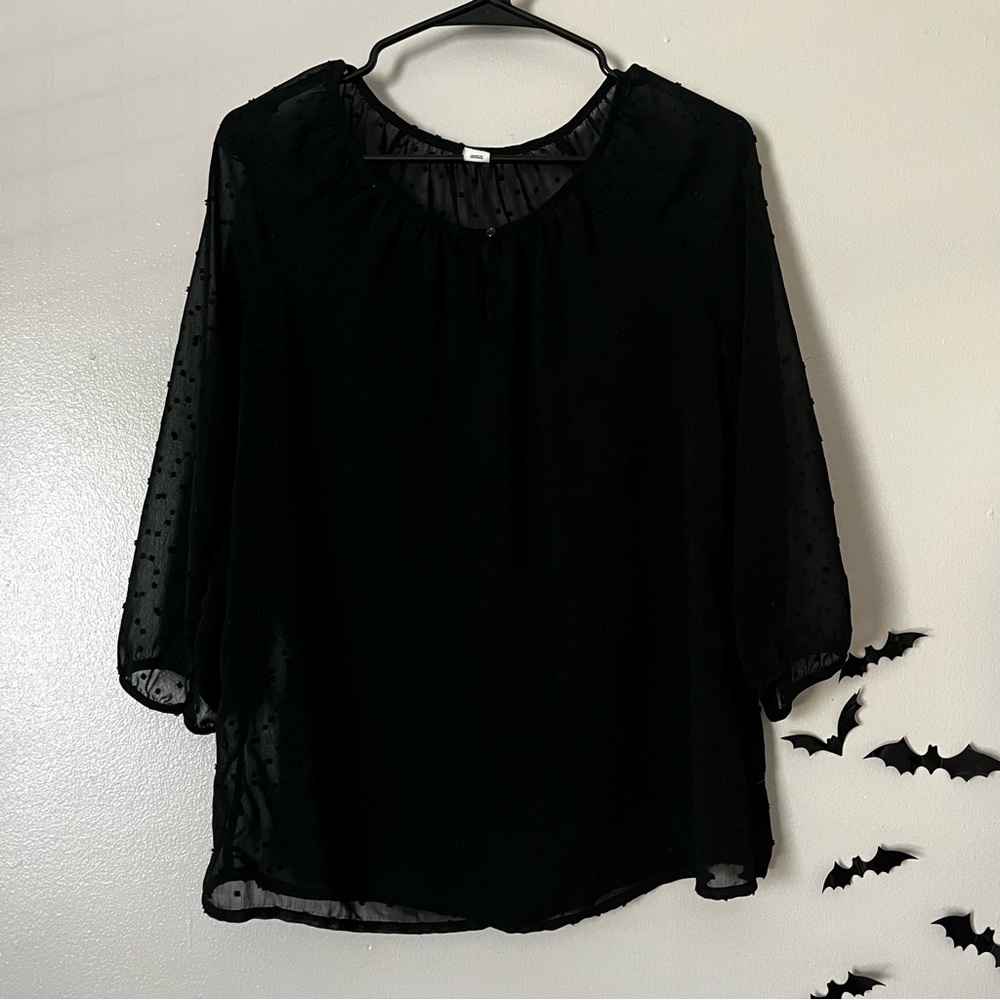 Sheer Polka Dot Blouse